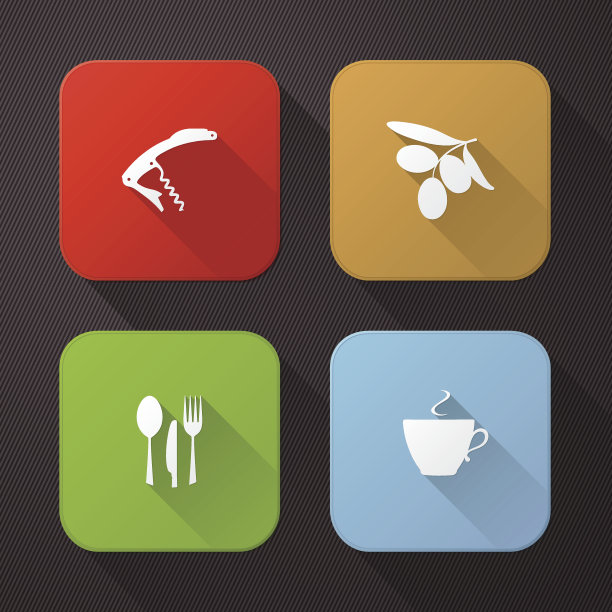 食品和饮料应用图标图片下载