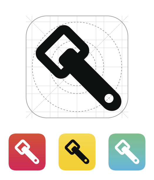 开瓶器图标。图片下载