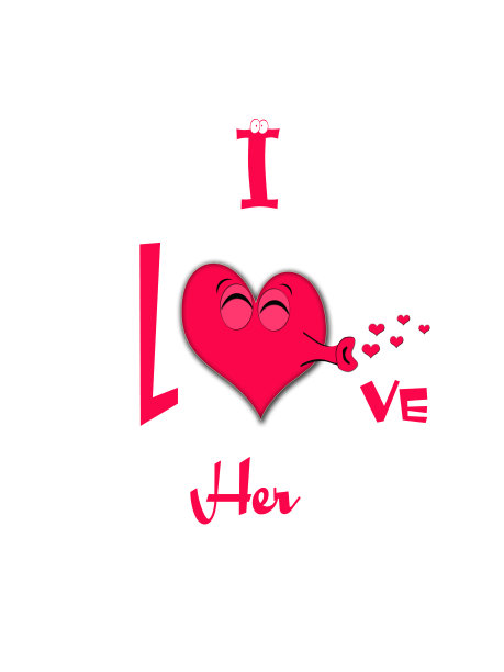 卡通可爱的心图片下载