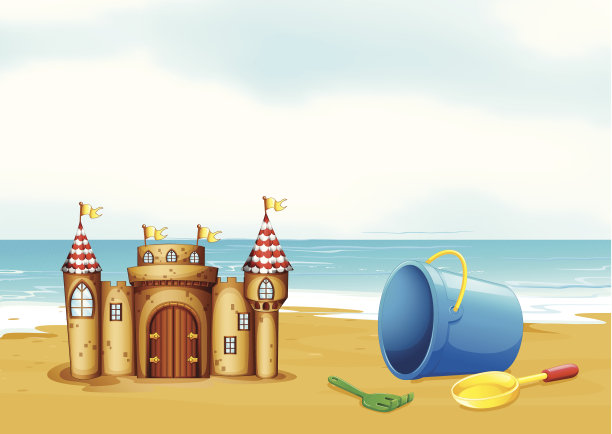 海滩上的城堡图片下载
