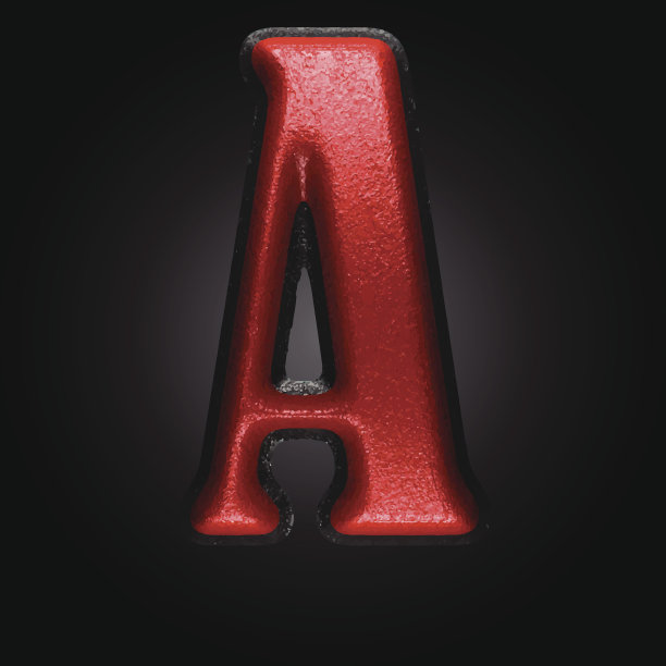 矢量红色塑料图a图片下载