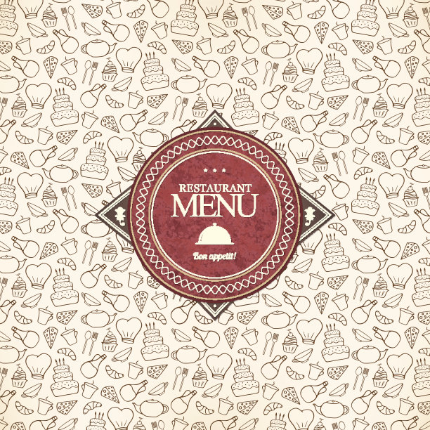 餐厅的菜单设计图片下载