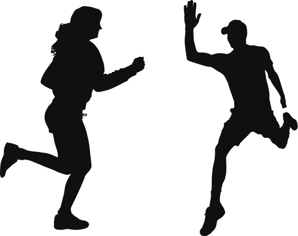 一个人的矢量剪影。图片下载