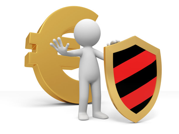 欧元符号和盾牌图片下载