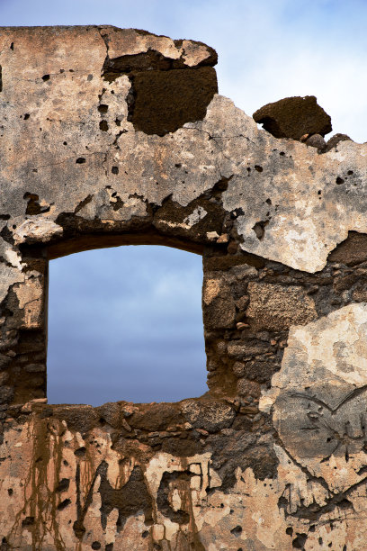 棕色扭曲油漆墙arrecife西班牙图片下载