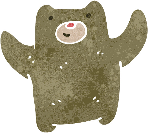 复古的卡通熊图片下载