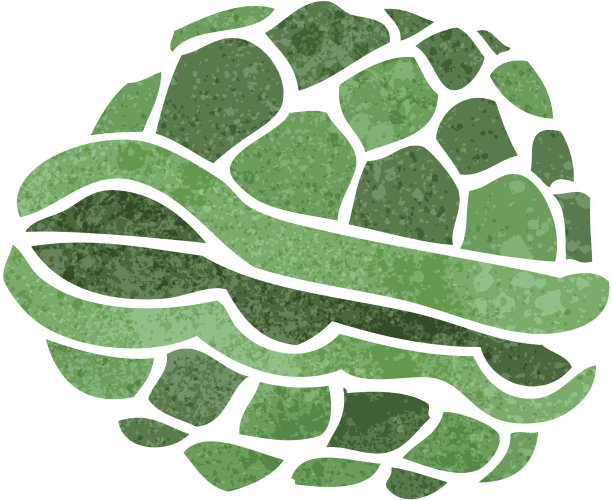 复古卡通海龟壳图片下载