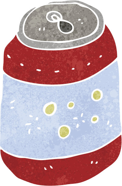 复古卡通汽水罐图片下载