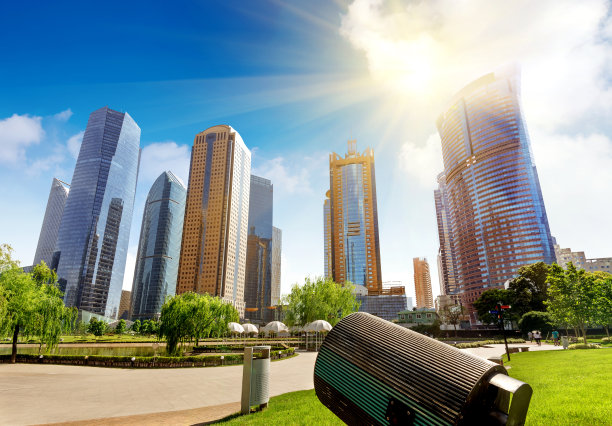 公园和现代建筑图片下载