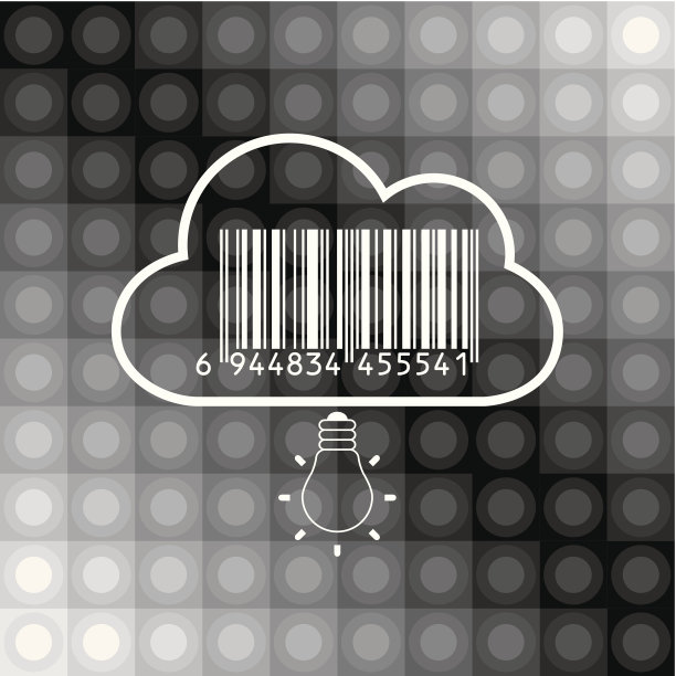云概念与灯泡的想法矢量插图。——说明图片下载