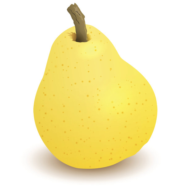 向量黄色的梨图片下载