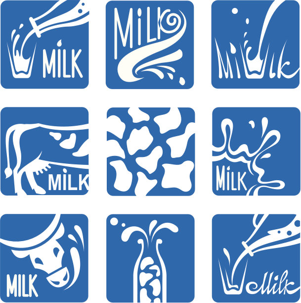 牛奶图标组图片下载