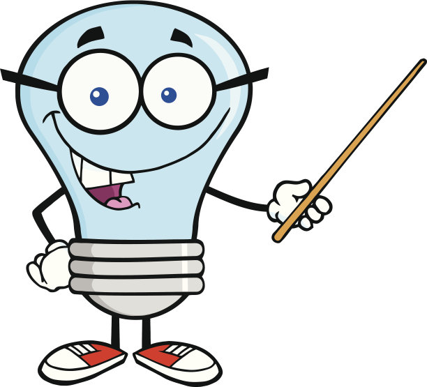 蓝色灯泡与眼镜拿着一个指针图片下载
