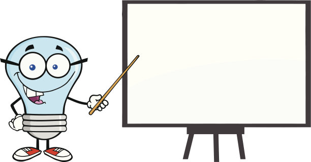 带着指针和白板的玻璃灯泡图片下载