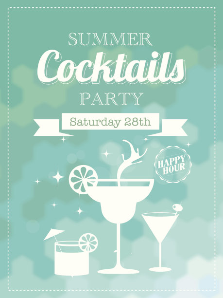 鸡尾酒会的海报图片下载