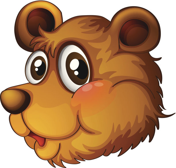 一只可爱的熊的头图片下载