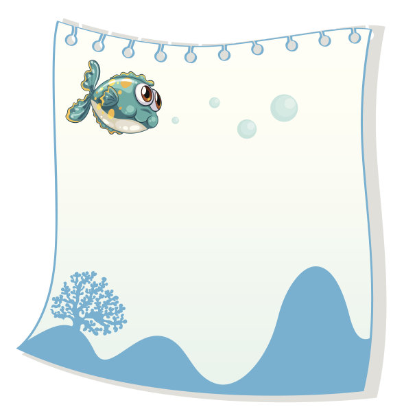 空纸模板与鱼图片下载