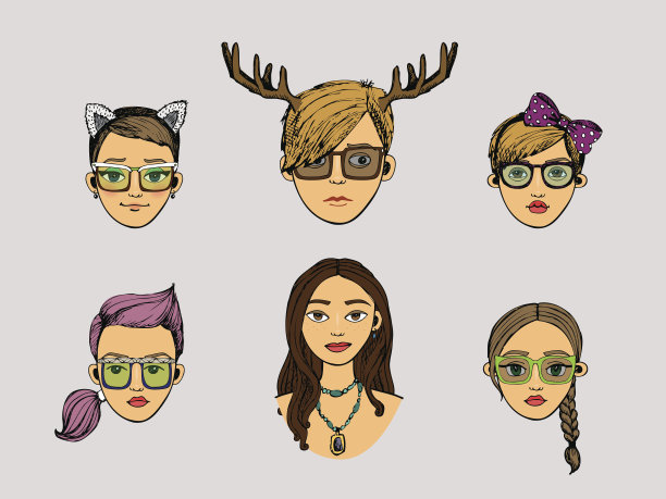 女孩们喜欢时髦的风格图片下载