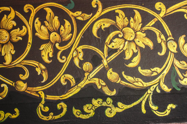 古泰国寺庙壁画图片下载