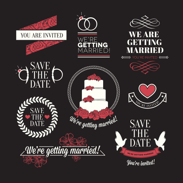 婚礼邮票集图片下载