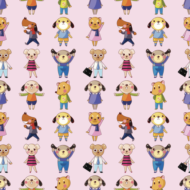 无缝的狗模式图片下载