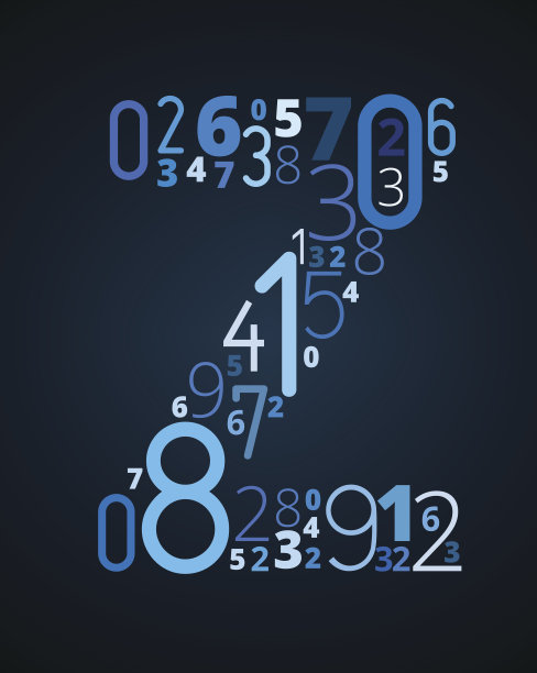 字母Z，来自数字的矢量字体图片下载