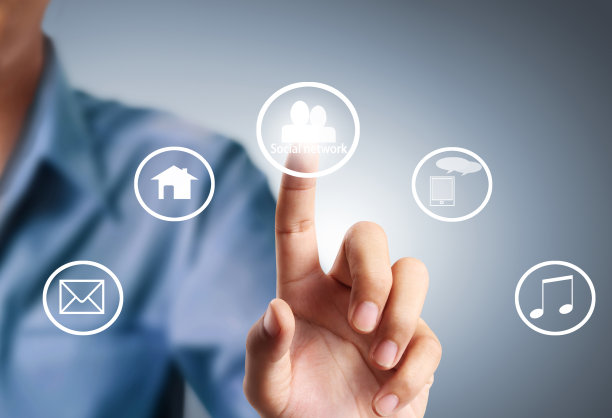 按下现代社会的按钮图片下载