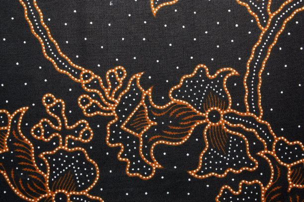 有印花蜡染图案的织物图片下载