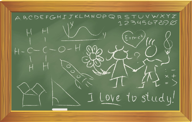 绿色的黑板图片下载