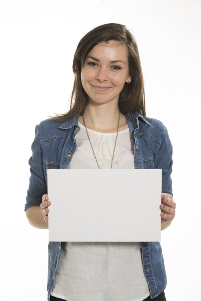 白色背景上的女孩图片下载