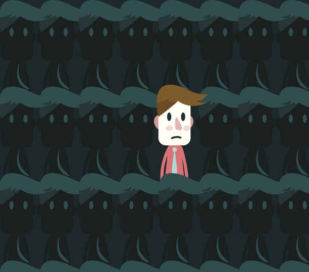 独一无二的商人在众多的商人中。图片下载