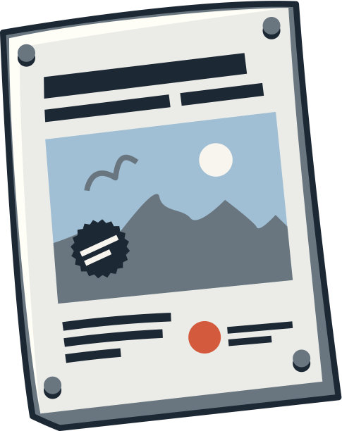 卡通风格的海报图标图片下载