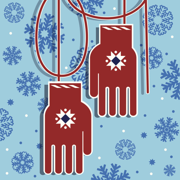 圣诞手套图片下载