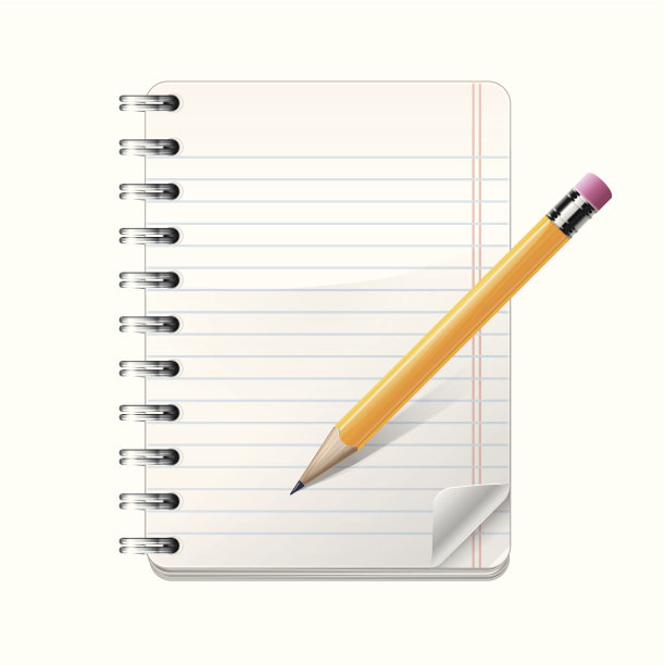 现实记事本与铅笔图片下载