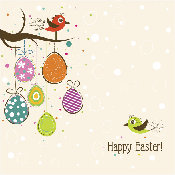 复活节贺卡模板图片下载