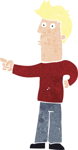 卡通的人指出图片下载