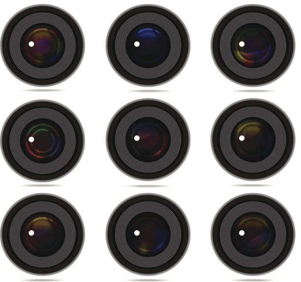 一套9个相机镜头图片下载