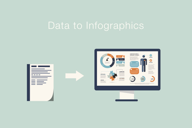 数据到信息图矢量插图平面风格可视化图片下载