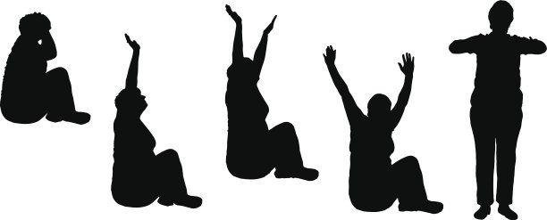 一个老妇人的矢量剪影。图片下载