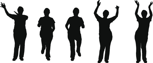 一个老妇人的矢量剪影。图片下载