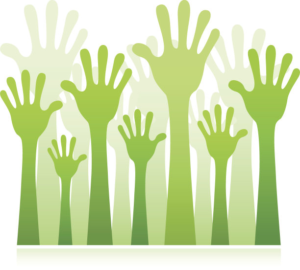 绿色的手图片下载