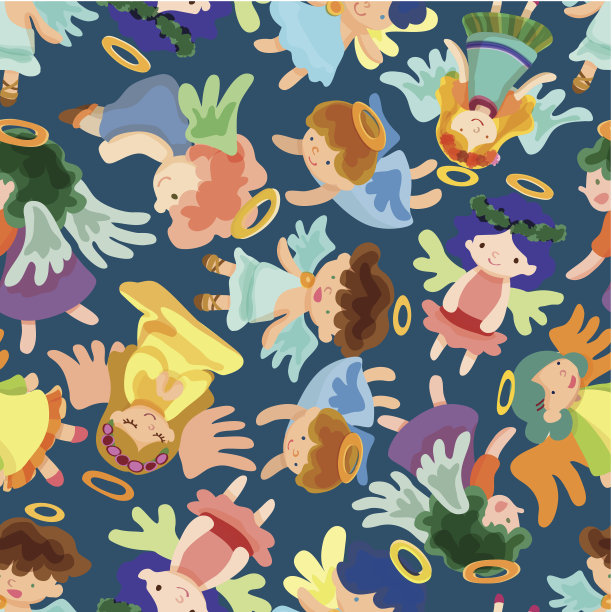 无缝的天使模式图片下载