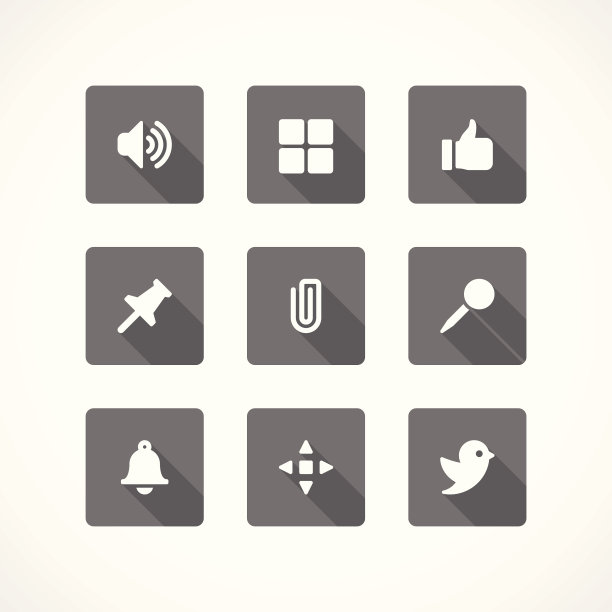 网站矢量图标设置阴影效果图片下载