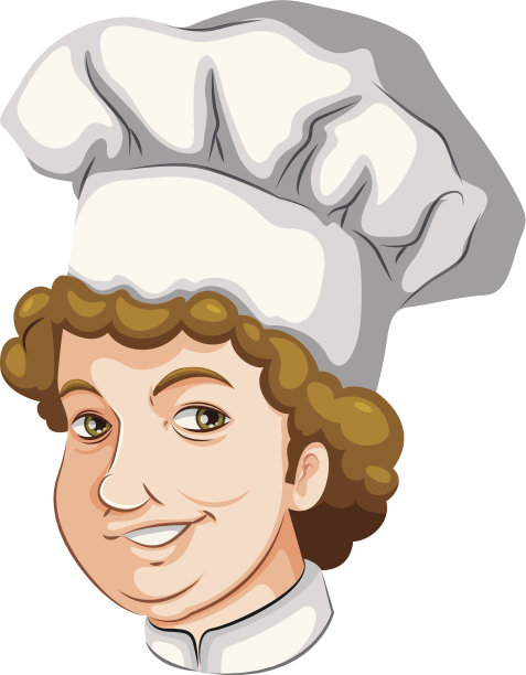 一个卷发厨师的头图片下载