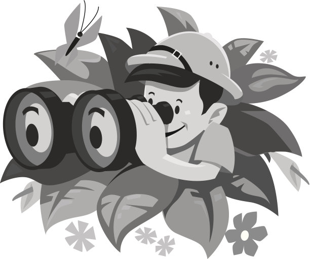 男孩双筒望远镜图片下载