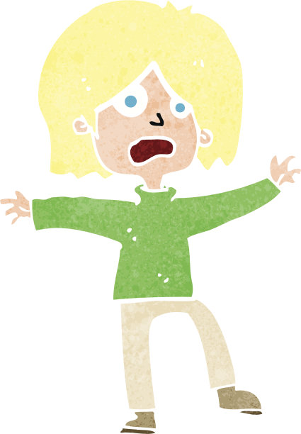 卡通害怕人图片下载