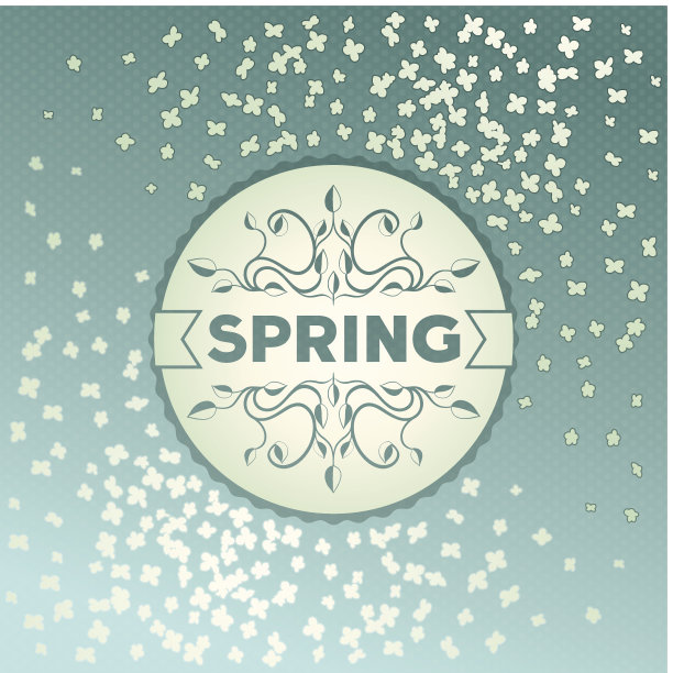 春花标签设计图片下载