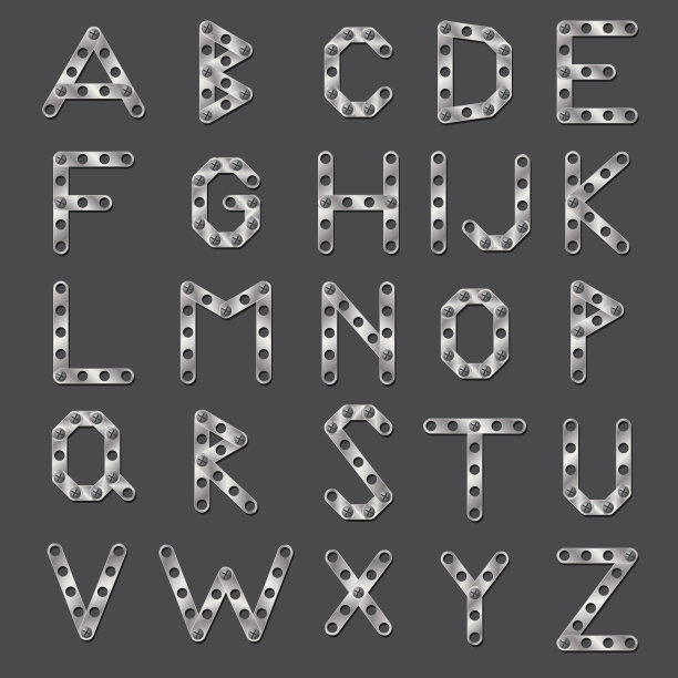 钻孔金属abc设计图片下载