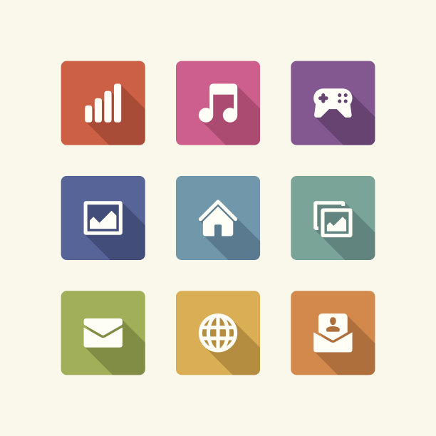 网站矢量图标设置阴影效果图片下载