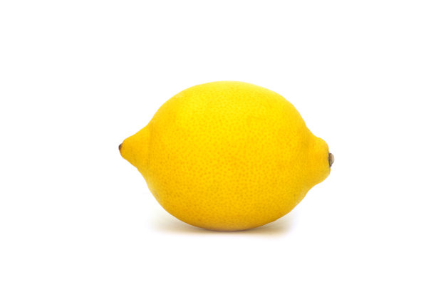 柠檬黄色孤立在白色背景上图片下载